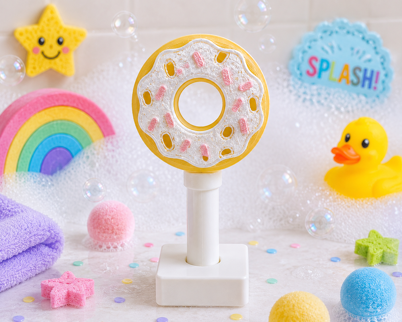 3D Printed Bath Bomb Wand (with Mini bath bombs)