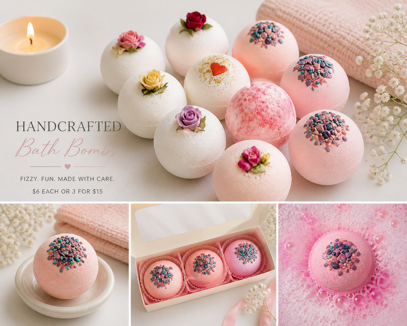 Handcrafted Bath Bombs