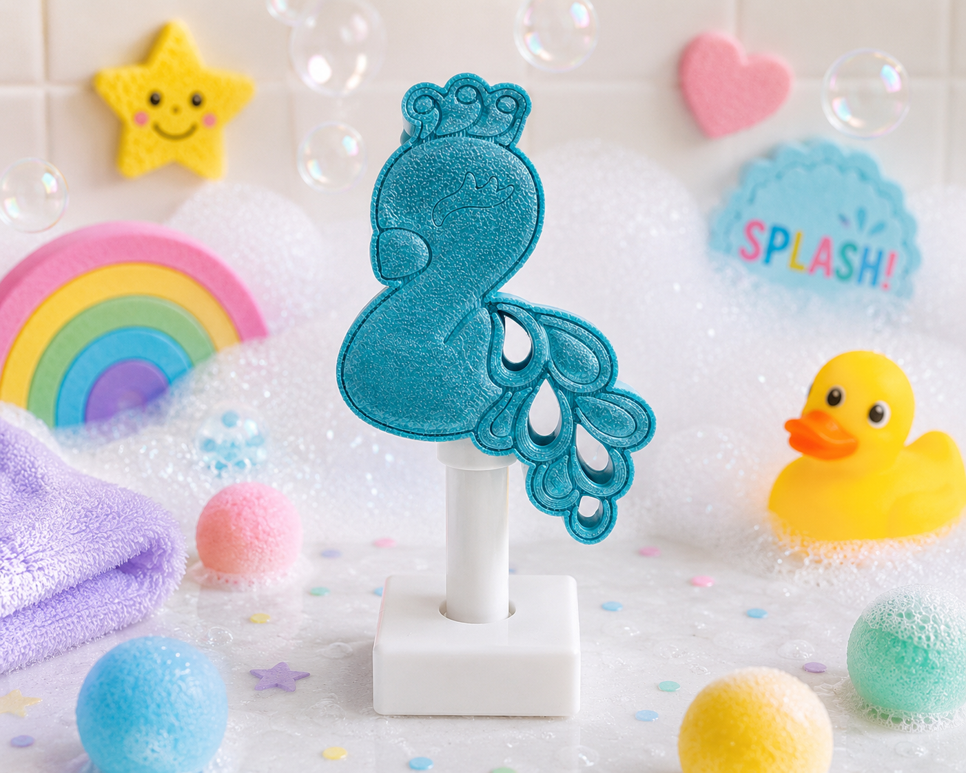 3D Printed Bath Bomb Wand (with Mini bath bombs)
