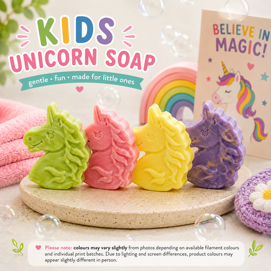 Handcrafted Unicorn Shape Bar Soap